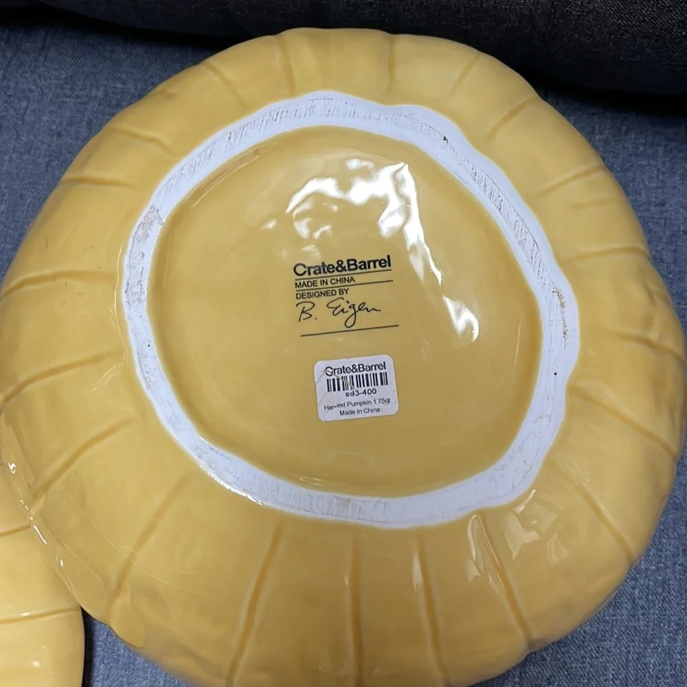 Crate & Barrel Harvest Pumpkin Serving Tureen